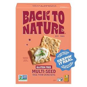 3 Back to Nature Gluten Free Crackers, Non-GMO Multi-Seed Rice Thins, 4 Ounce, Best Before: 03/NOV/25