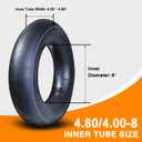 HOLATO 4.80/4.00-8 Inner Tube for Lawn Mowers Wheelbarrows Garden Utility Cart Tractors Hand Trucks Yard Trailers Wagons Snow Blowers Dollies Trolleys Hand Cart Yard Cart Go Kart Mini Bike Heavy duty