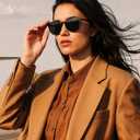 KALIYADI Sunglasses Womens Polarized Womens-Sunglasses: Trendy Sun Glasses with UV400 Retro Style for Party Beach Shopping