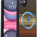 AMILIFECASES Magnetic for iPhone 11 Phone Case-Compatible with MagSafe-Carbon Fiber Texture-Slim Military Grade Drop Protection Phone Case for iPhone 11 6.1", Sunset