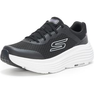 Skechers Women's Max Cushioning Endeavour Canova Running Shoes (6.5, Black/White)