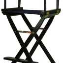 Casual Home 30" Director's Chair Black Frame-with Navy Canvas, Bar Height, 30 in