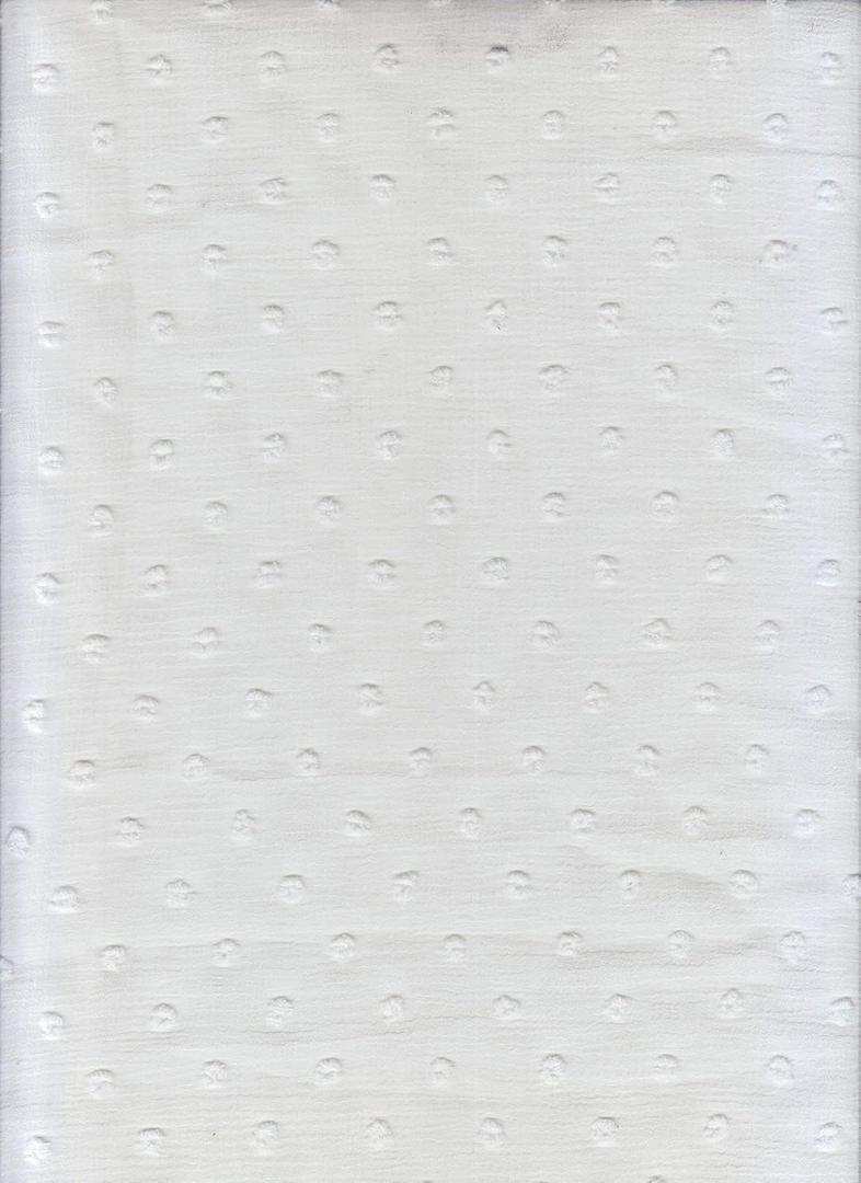 1010% Waffle Swiss Dot Chiffon White (59/60")
