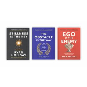 Ryan Holiday 3 Books Collection Set (Ego Is The Enemy, The Obstacle Is The Way, Stillness Is The Key Hardcover)