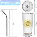 20oz Stainless Steel Insulated Tumbler with Lid and Straw, Perfect for Travel, Coffee, Tea, or Water