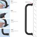 ESPETS 17 Inch 6 Pieces Black Metal Safety Handles for Playground - Swing Set Accessories Grab Handles, Playset Hand Grips, Indoor Monkey Bars for Jungle Gym, Playhouse, Climbing Frame