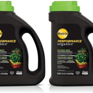 Miracle-Gro Performance Organics Raised Bed Plant Nutrition Granules - Plant Food with Natural & Organic Ingredients, for Vegetables, Fruits, Herbs and Flowers in Raised Beds, 2.5 lbs. (Pack of 2)