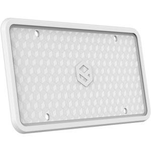 Rightcar Solutions Silicone License Plate Frame | The Original Premium Grade Silicone Car Plate Frame | Rust Proof, Rattle Proof, Weather Proof License Plate Holder (White)