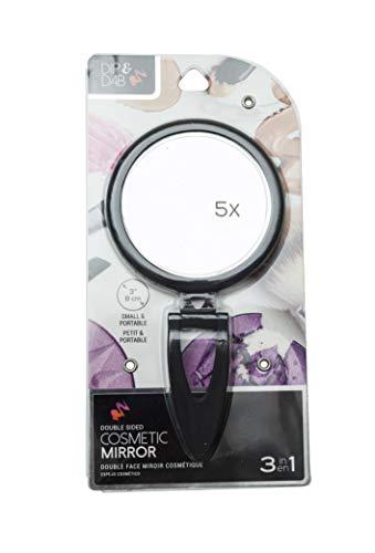 Jacent Dib & Dab 3-in-1, Double Sided 5X Magnification Face Mirror, 3 Inch Diameter - 1 Pack Jacent Dib & Dab 3-in-1, Double Sided 5X Magnification Face Mirror, 3 Inch Diameter - 1 Pack