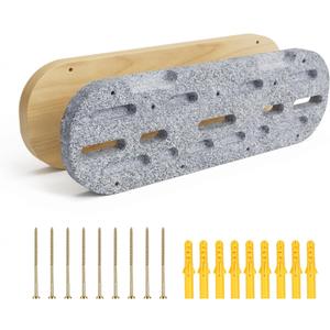 Hangboard, Portable Hangboard Rock Climbing Training Board, Natural Marble Hang Board for Climbing - an Authentic Climbing Experience, Climbing Pegboard - A Great Gift for Climbers