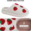 WateLves Women's Pillow Warm Memory Foam Slippers Comfortable Cute House Shoes Lightweight Fuzzy Christmas Slippers (White)