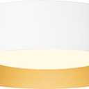 AUTELO Close to Ceiling Light Fixture, 14" Frosted Glass Shade Flush Mount Ceiling Light in White Finish E26 Socket for Living Room Hallway Bedroom C3336XS WH