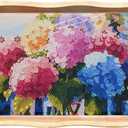 EWJRNSF Diamond Art Kits for Adults Wooden Serving Trays with Handles, 5D Diamond Painting Big Gem Arts and Craft Gifts Trays Decor Gift Home Decor (CP041) (7.8 x 11.8 x 2.2 inches, D Hydrangea EA NEW)