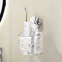 Shower Caddy Suction Cup- Suction Cup Shower,Stylish Glacier Pattern, Space-Saving Bathroom Organizer Shelf with Strong Suction Cups - Ideal for Shower Essentials and More (white, M)