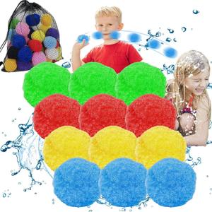 100 Pcs Reusable Water Balloons, Reusable Water Balloons for Kids Outdoor Toys for Toddlers 1-3,Water Yard Pool Games Toys are Fun Summer Gifts.