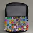 AnyMark Alcohol Markers, 60 Colors Dual Tip Art Coloring Markers Set for Kids Adult Book Drawing Sketching Painting, Chisel & Fine, White Penholder