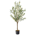Artificial Fake Olive Tree 4FT Tall 1Pack Faux Silk Olive Tree for Home Living Room Office Decor Faux Artificial Plants Indoor Fake Potted Plants with Fruit & Free Moss