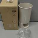 carrotez Utensil Drying Holder for Kitchen Counter, Self Draining, Small Utensil Cutlery Flatware Silverware Holder Drainer Cup, Beige, 1 ea