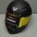 VCOROS Motorcycle Full Face Helmet for Unisex-Adults DOT Approved WS-609 Motorbike Street Bike Racing Helmets, Black, Medium