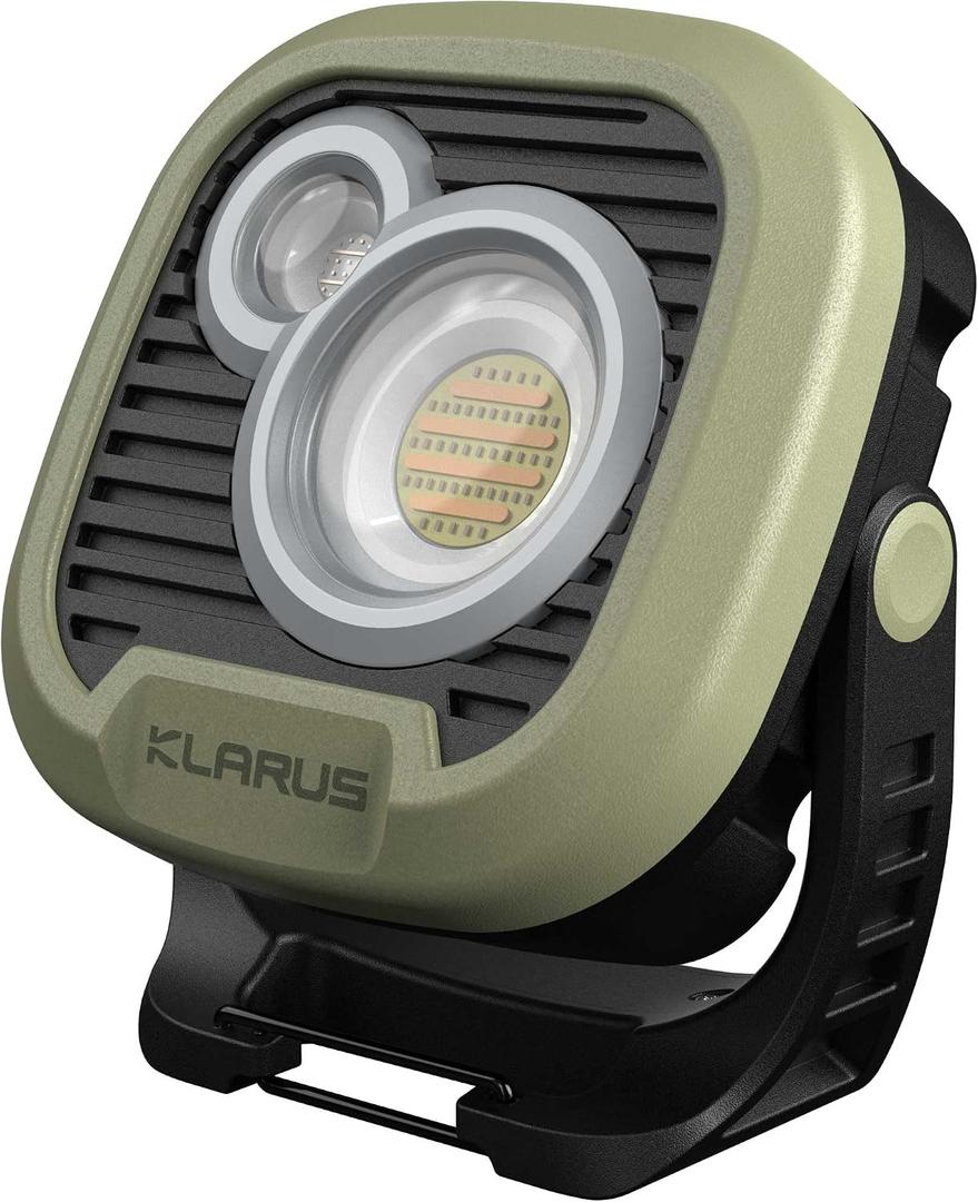 klarus WL3 Camping Light Magnetic Work Light, 1500 High Lumens, 13500mAh High Capacity, 6 Light Modes, Rechargeable Portable LED Lights for Work, DIY, Emergency Power Outage, Car Repair & Camping