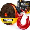 Boat Trailer Winch Strap With Super Steel Hook, 15000 LBS Break Strength, Two Layers Winch Strap, Winch Pulley Strap For Boat Trailer Replacement, Towing Vehicles & Boat Accessories 2"x20.'