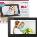 Aluratek 15.6" WiFi Digital Photo Frame with Touchscreen IPS LCD Display & 16GB Built-in Memory, Photo/Music/Video (AWS15F) , Black