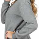 Women's Long Sleeve Jacket, Fashion Loose Fit Zip-Up Cardigan, Size: Small