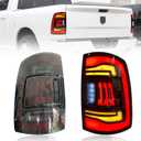 LED Tail Lights Compatible with 2009-2018 Dodge RAM 1500, 2010-2018 Ram 2500 Pickup Truck, Clear Lens Classic RAM Taillights Assembly, Red(Plug & Play)