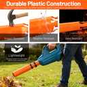 Leaf Blower Air Booster, Instantly Boosts Airflow, Turbo Nozzle Extension Boosts Speed & Power, Universal Fits All 2-4 in Circular Nozzle Blowers for Yard, Lawn, and Driveway Cleanup (Orange)