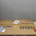 Pamray 43 Inch L Shaped Computer Desk with Reversible Side Storage Shelves, Small Corner Desk for Small Space Home Office,Writing Study PC Table for Bedroom,Orange