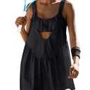 Sexyasasii Womens Black Tennis Dress Built in Bra and Shorts Pockets Casual Summer Workout Golf Dresses Athletic Outfits for Light Exercise XS