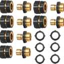 STYDDI Garden Hose Quick Connect Fittings Coupler, Metal Hose Fitting Quick Connector 3/4" Inch Male and Female - No Leaks Water Hoses Quick Disonnect Adapter, 6 Set