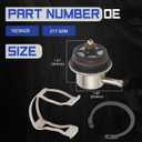 19236428 Fuel Pressure Regulator with Clip + Snap Ring 3.8BAR For Chevy Silverado Avalanche Suburban Express Tahoe Impala/GMC Sierra Yukon/Cadillac Escalade/Buick Rainier & More Replace# 217-3299