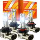 SEALIGHT 9005/HB3 9006/HB4 LED Bulbs Combo, 1000% Super Bright, 1:1 Mini Halogen Size, 10-Year Extended Lifespan with Cooling Fan, 6500K White Canbus Ready Head Light, Plug-N-Play, Pack of 4