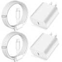 iPhone Fast Charger, Apple Charger Super Quick iPhone Charger Fast Charging, 2-Pack 10FT Long Type-C to Lightning Cable Cord USB C Wall Charger Block Adapter for iPhone 14 13 12 11/13Pro Max/12Mini/XS/XR (White)