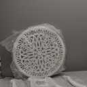 KAILI Outdoor Cast Aluminum Side Table Patio Side Table Backyard, Pool, Indoor, Easy Maintenance and Weather Resistant Coffee Table Porch Table Bistro Table (18.5round-White)