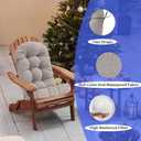 Outdoor Rocking Chair Cushion for Adirondack Chair, High Back Patio Outdoor Seat Chair Cushion 49x19in, Tan,Taupe, 1piece/1pack