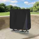 Saking Ping Pong Table Cover, Heavy Duty Table Tennis Table Cover Waterproof Sunproof Indoor & Outdoor, Fits Universal 9x5 FT Folding Tables, Windproof Cover with Zipper & Buckles, Black