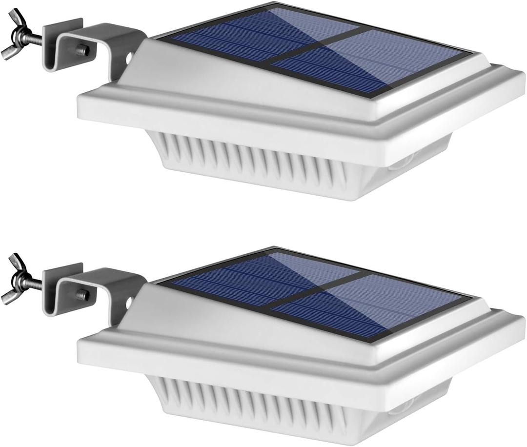 UniqueFire Solar Gutter & Fence Lights - 40 LED Outdoor Waterproof Security Lamps for Eaves, Garden, Landscape & Walkway