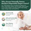 Naturally Nature Disposable Cloth Diaper Liners, Unscented, Fragrance-Free, Chlorine Free Diaper Inserts - 200 Count - (2 Rolls, 100 Sheets per Roll)