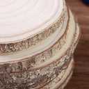 8 Pcs Natural Paulownia Wood Slices 8-9 Inches,Wood Slices for Centerpieces Table Decorations, Unfinished Rounds for Crafts, for Rustic Wedding Decoration Projects