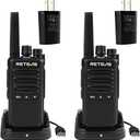 Retevis RT68 Two Way Radios Long Range,Walkie Talkies for Adults Rechargeable with 5 Port USB Charging Station,Portable FRS Two-Way Radios Hunting Outdoors Hiking Road Trips( 2 Pack)