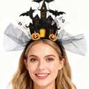 Halloween Headband, Castle Bat Ghost Headwear Halloween Hairband Cosplay Party Costume for Women