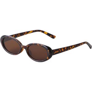 Trendy Retro Oval Sunglasses for Women, 90s Small Y2K Fashion Vintage Narrow Sun Glasses (1 Pack Leopard)