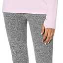 Amazon Essentials Women's Brushed Tech Stretch Long-Sleeve Crewneck Shirt (Available in Plus Size) (Pink, M)