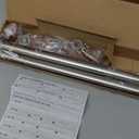 Zeerobee Curtain Rods for Windows 32 to 72, Brushed Nickel Curtain Rod, Adjustable 1 Inch Heavy Duty Outdoor/Indoor Modern Drapery Pole, 32"72"