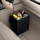 K KNODEL 2 Gallon Black Leak-Proof Waterproof Car Trash Can with Lid