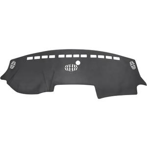 Dashboard Cover for 2019–2025 Dodge Ram 1500 2500 3500 (Without HUD) – Custom Fit Carbon Fiber Leather Dash Mat Sun Protection Pad (Black)