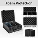 120+ 3 Row Graded Card Storage Box - Holds PSA BGS FGS & SGC Slabs & Top Loaders | for Baseball, MTG, Sports Cards (Matte Black)