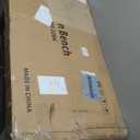 Outdoor Bench Garden Bench, Weatherproof Anti-Rust Heavy-Duty Outside Benches Clearance, Wrought Iron Metal Bench for Front Porch, Patio, Park Black (50.39"D x 21.26"W x 32.68"H)